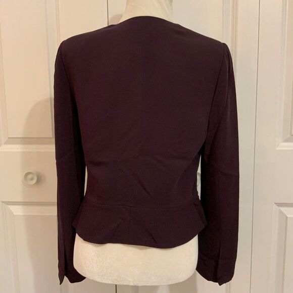 Rebecca Taylor Blazer Purple Open Style Size 6 - Picture 6 of 11